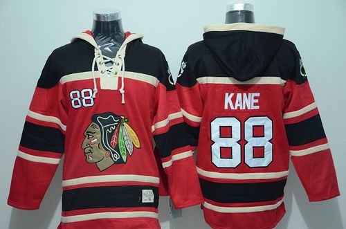 Blackhawks #88 Patrick Kane Red Sawyer Hooded Sweatshirt
