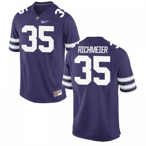 Blake Richmeier Kansas State Wildcats Men's Jersey - #35 NCAA Purple Game