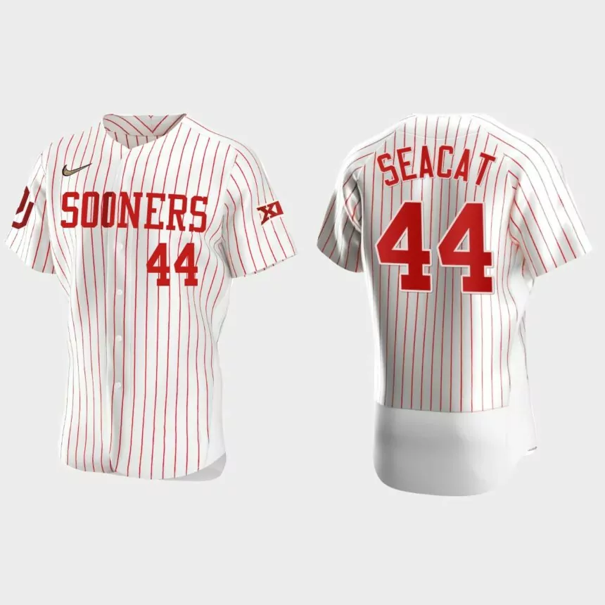 Blake Seacat Oklahoma Sooners 2021 Vapor Prime College Baseball Jersey – White