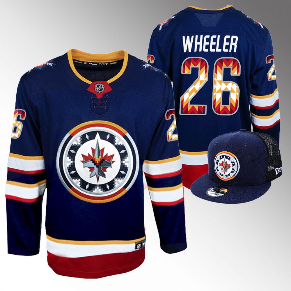Blake Wheeler Jets WASAC Breakaway Jersey Navy Fashion
