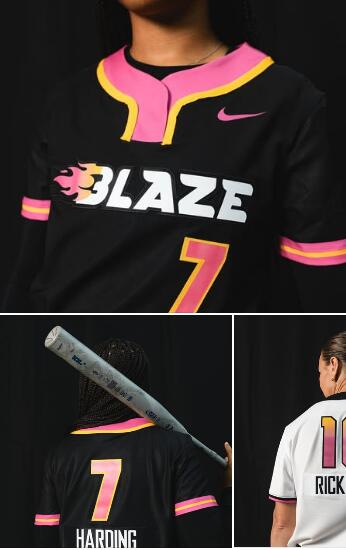 Blaze Black softball Jersey