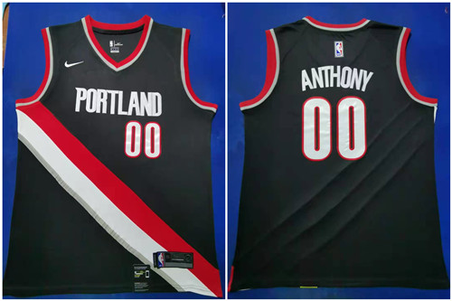 Blazers #00 Carmelo Anthony black 2019-20 Nike Swingman Jersey