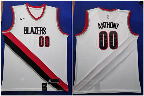 Blazers #00 Carmelo Anthony White 2019-20 Nike Swingman Jersey