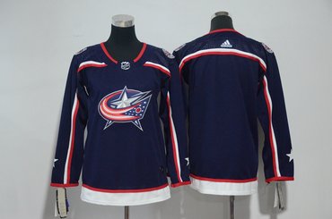 Blue Jackets Blank Navy Youth Adidas Jersey