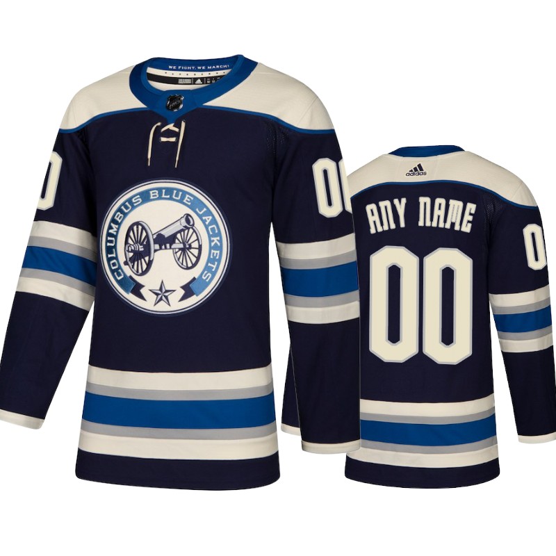 Blue Jackets Custom Navy Authentic Pro Alternate Jersey