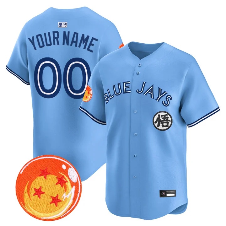 Blue Jays x Dragon Ball Vapor Premier Limited Custom Jersey BLUE