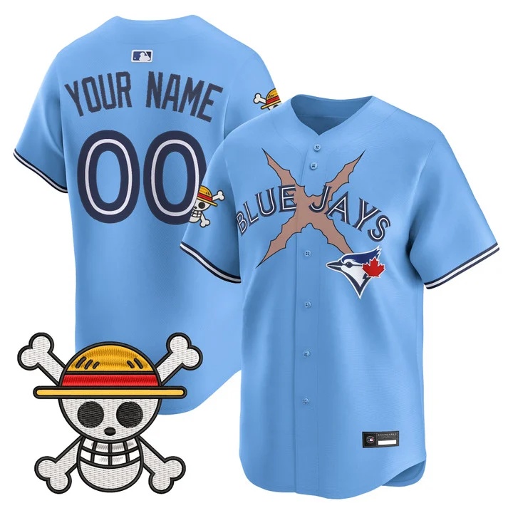 Blue Jays x One Piece Vapor Premier Limited Custom Jersey POWDER BLUE