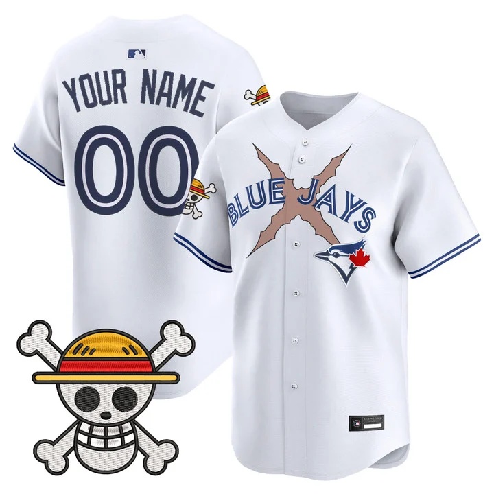 Blue Jays x One Piece Vapor Premier Limited Custom Jersey WHITE