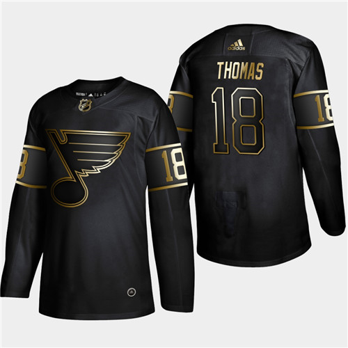 Blues 18 Robert Thomas Black Gold Adidas Jersey