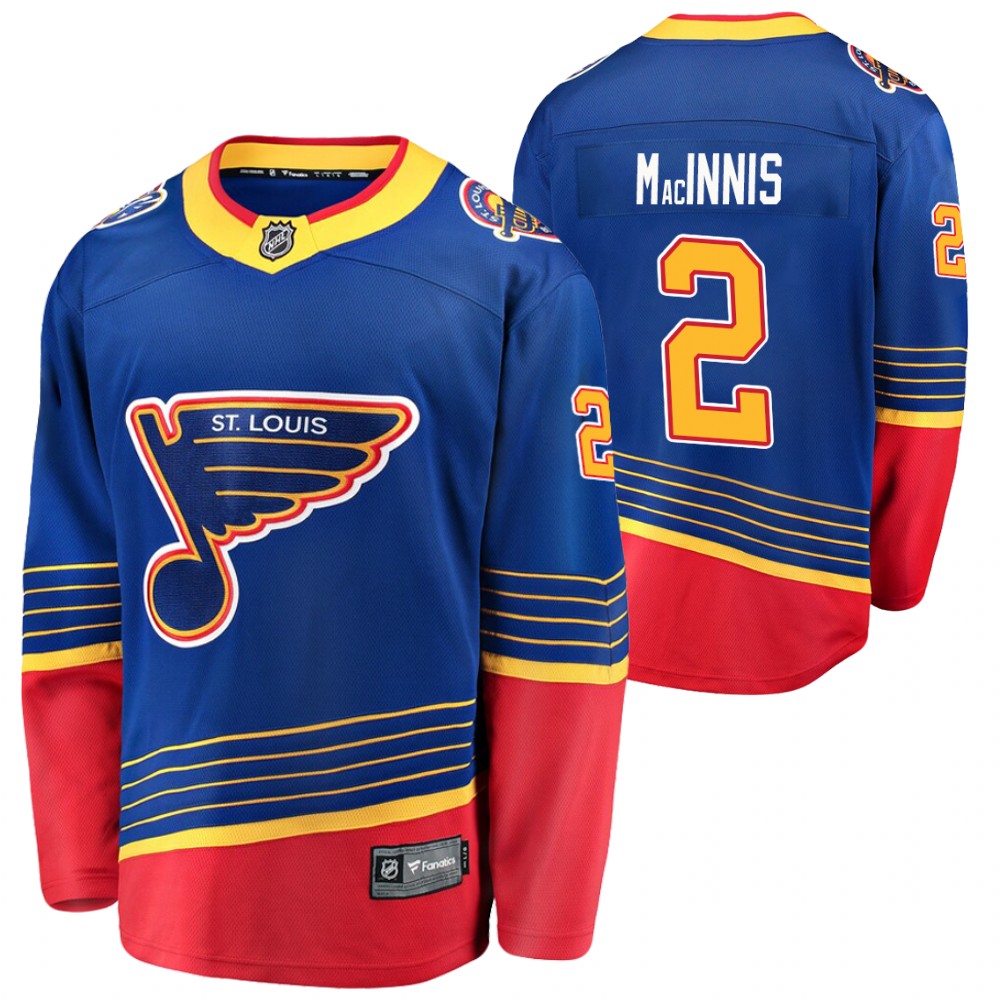Blues Al MacInnis Jersey Retro Blue Premier Breakaway Player Men's