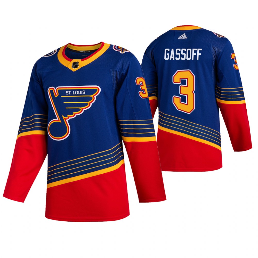 Blues Bob Gassoff Royal 90s Vintage 2019-20 Authentic Retired Jersey