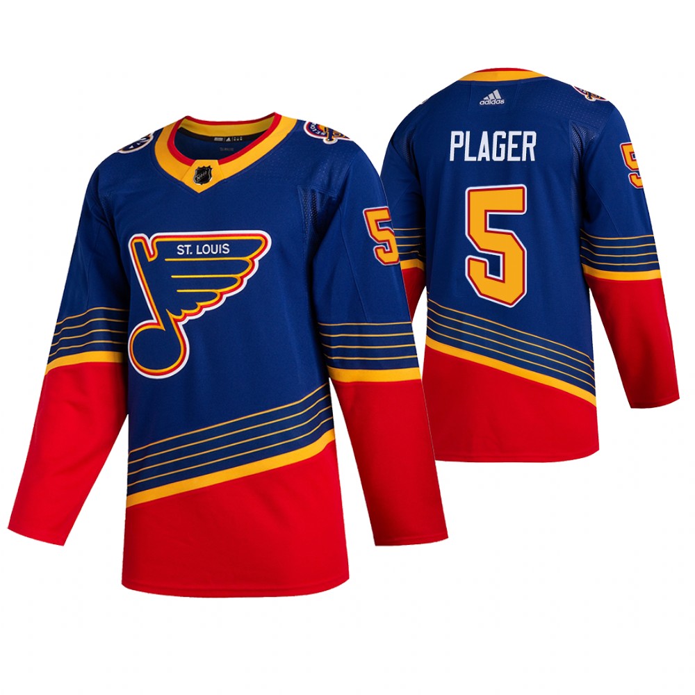 Blues Bob Plager Royal 90s Vintage 2019-20 Authentic Retired Jersey