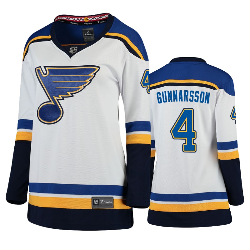 Blues Carl Gunnarsson White Breakaway Fanatics Branded Jersey
