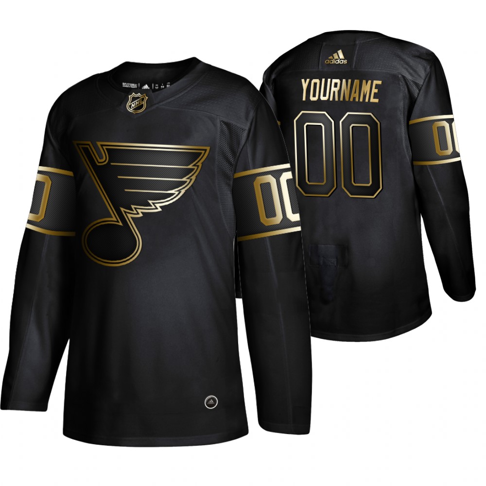 Blues Custom Black Authentic 2019 NHL Golden Edition Jersey