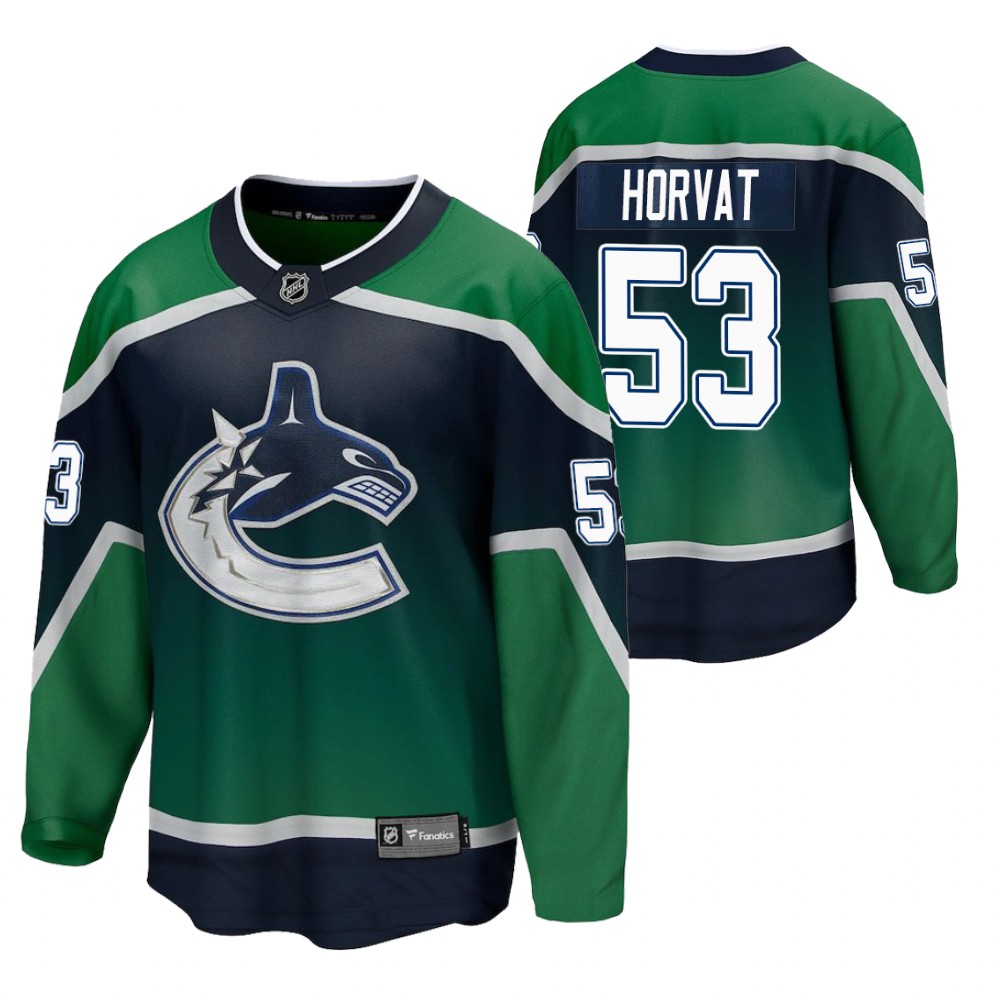 Bo Horvat Canucks 2021 Special Edition Green Jersey