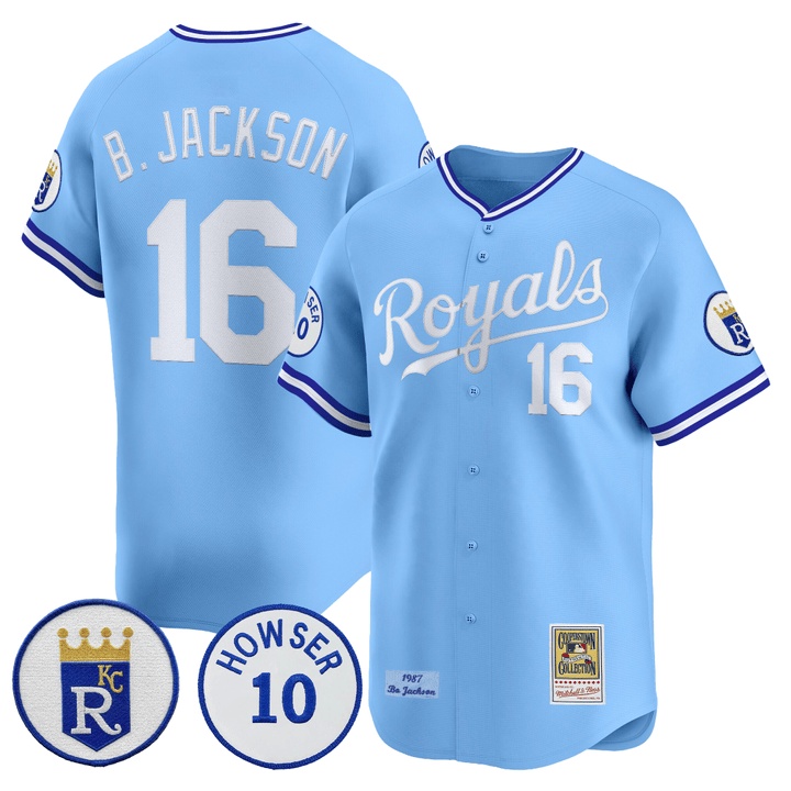 Bo Jackson #16 Kansas City Royals Light Blue Jersey