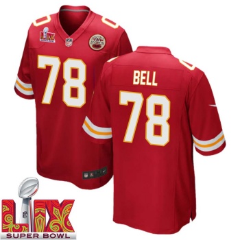 Bobby Bell No 78 Men Super Bowl LIX Kansas City Chiefs Home Game 2025 Jersey- Replica