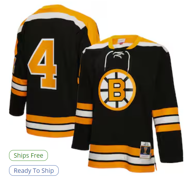Bobby Orr Boston Bruins Mitchell Ness 197172 Blue Line Player Jersey Black