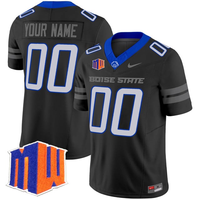 Boise State Broncos 2025 Vapor Limited Custom Jersey BLACK