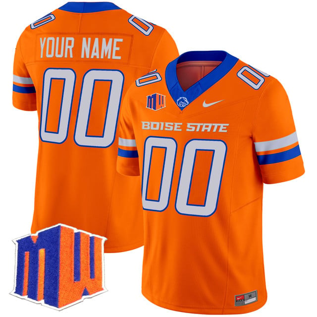 Boise State Broncos 2025 Vapor Limited Custom Jersey ORANGE