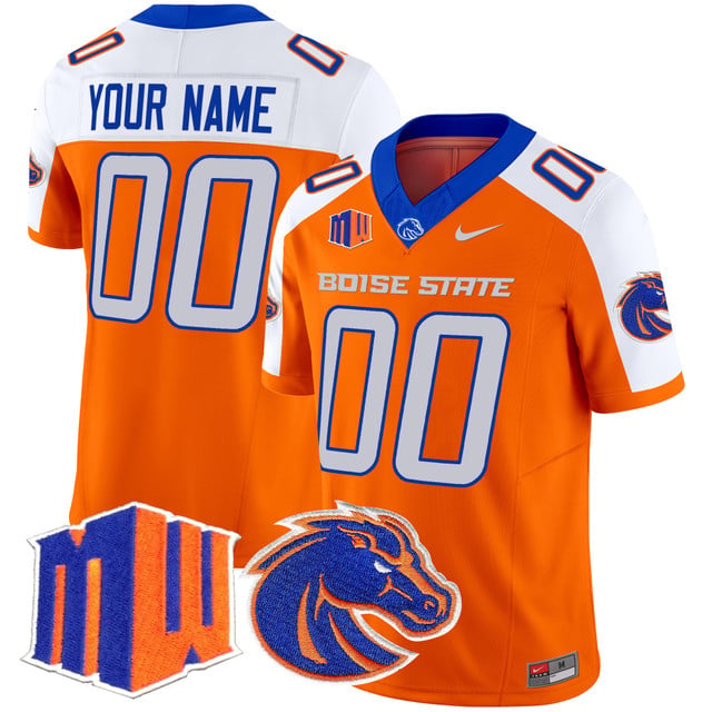Boise State Broncos 2025 Vapor Limited Custom Jersey ORANGE ALTERNATE