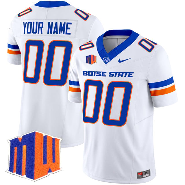 Boise State Broncos 2025 Vapor Limited Custom Jersey WHITE