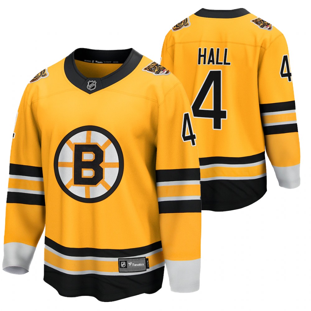 Boston Bruins Taylor Hall Gold 2021 Special Edition Retro 2021 Jersey Stitched2
