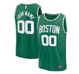 Boston Celtics Fanatics Fast Break Custom Jersey - Icon Edition - Kelly Green