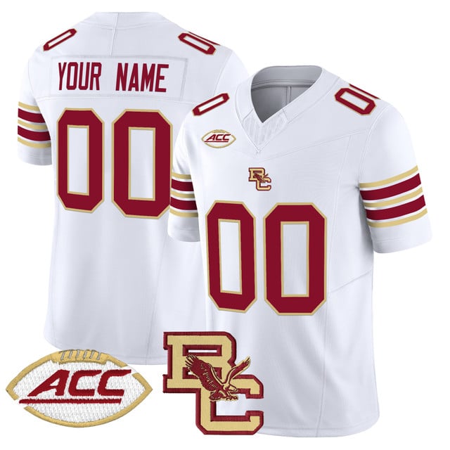Boston College Eagles 2025 Vapor Limited Custom Jersey WHITE