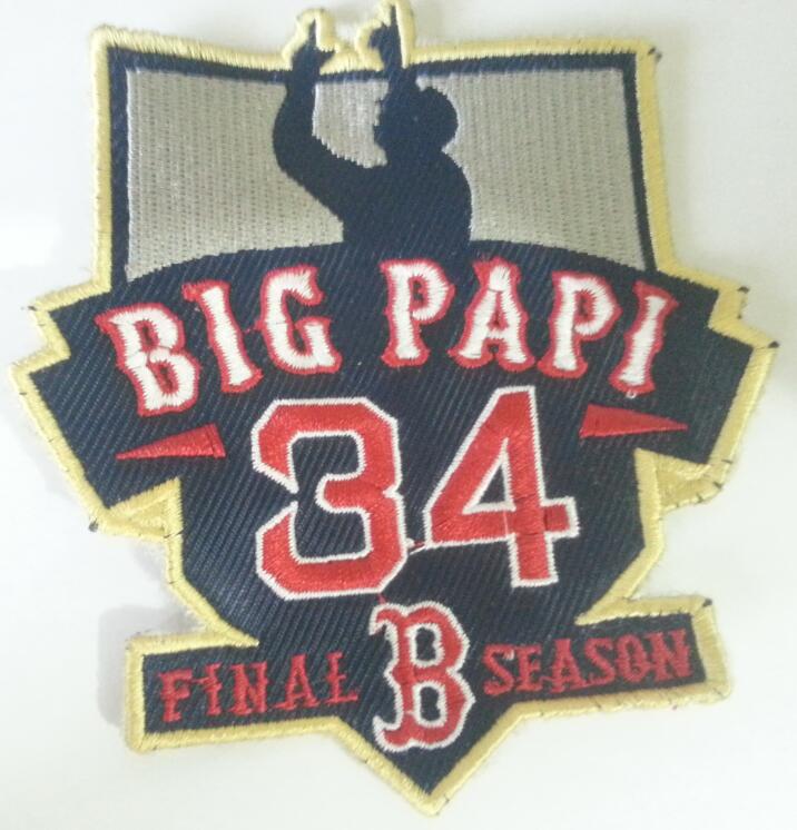 Boston Red Sox #34 David Ortiz Nickname BIG PAPI Retirement Patch