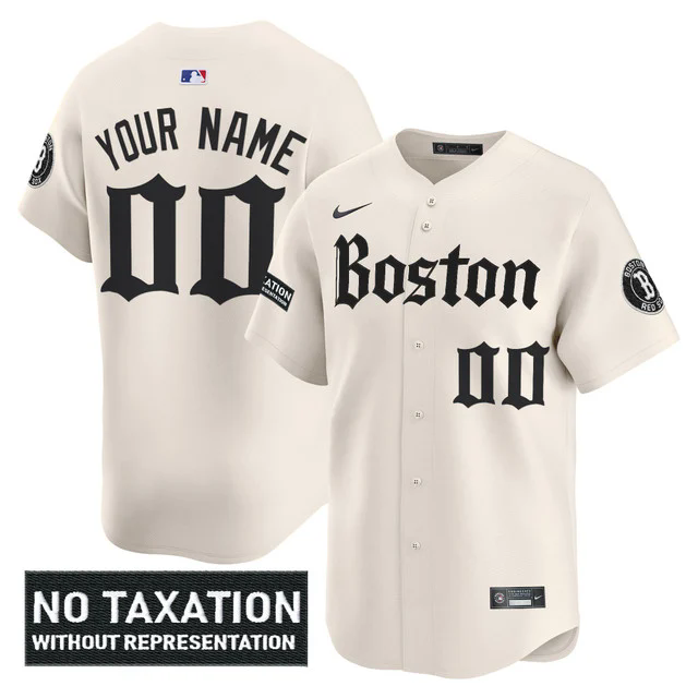 Boston Red Sox 'Retro Newspaper Edition' Vapor Premier Limited Custom Jersey CREAM.webp