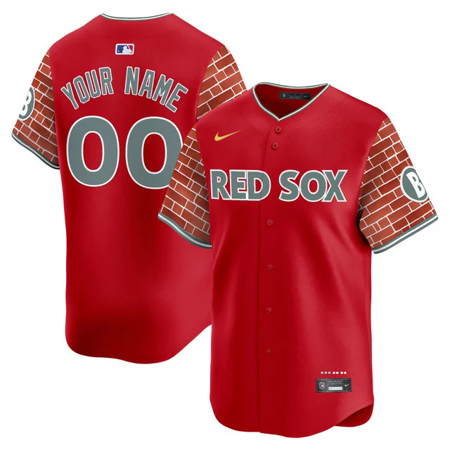 Boston Red Sox 2025 Fenway Red Brick Style Vapor Premier Limited Custom Jersey RED.webp