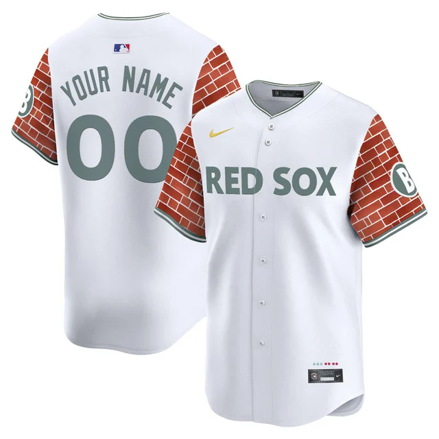 Boston Red Sox 2025 Fenway Red Brick Style Vapor Premier Limited Custom Jersey WHITE.webp