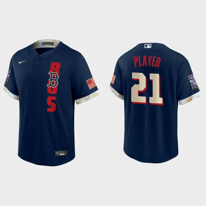 Boston Red Sox Custom 2021 MLB All-Star Game Replica Jersey – Navy