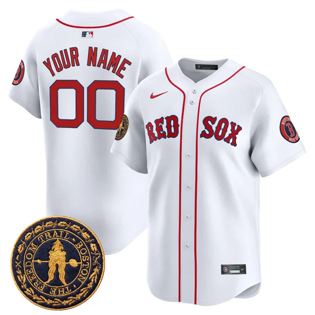 Boston Red Sox Freedom Trail Patch Vapor Premier Limited Custom Jersey WHITE.webp