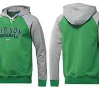 Boston Red Sox Pullover Hoodie Green & Grey