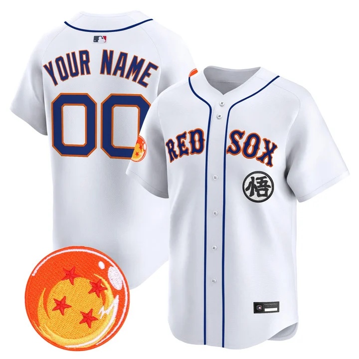 Boston Red Sox x Dragon Ball Vapor Premier Limited Custom Jersey WHITE
