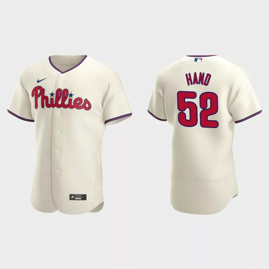 Brad Hand Philadelphia Phillies Authentic Alternate Jersey – Cream