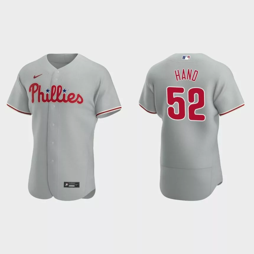 Brad Hand Philadelphia Phillies Authentic Road Jersey – Gray