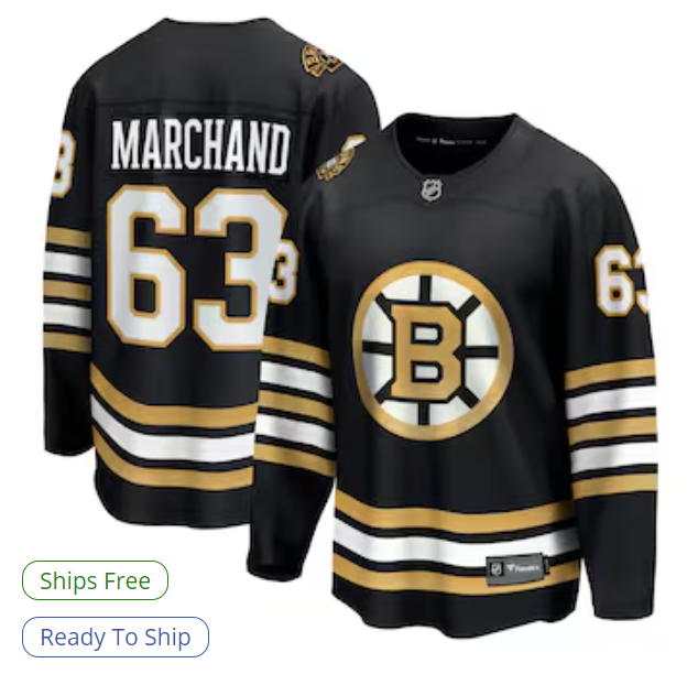 Brad Marchand Boston Bruins Fanatics 100th Anniversary Premier Breakaway Player Jersey - Black