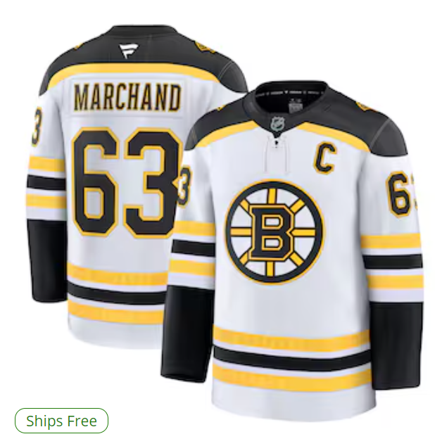 Brad Marchand Boston Bruins Fanatics Home Premium Jersey - White