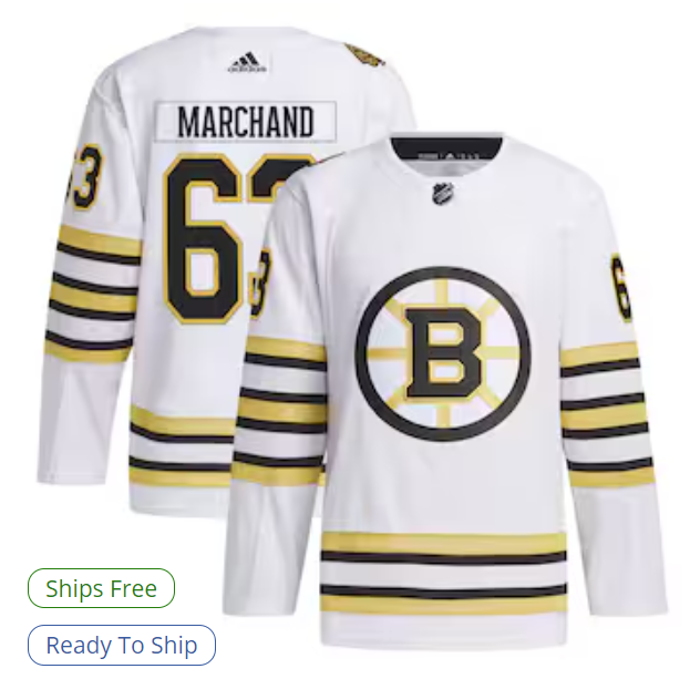 Brad Marchand Boston Bruins adidas Alternate Primegreen Authentic Player Jersey - Whites