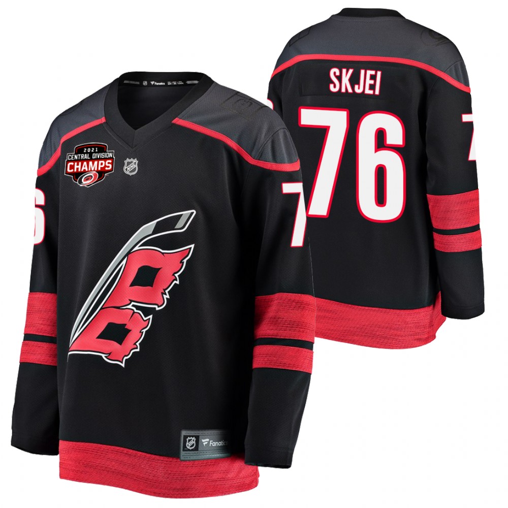 Brady Skjei Hurricanes 2021 Central Division Champions Black Jersey