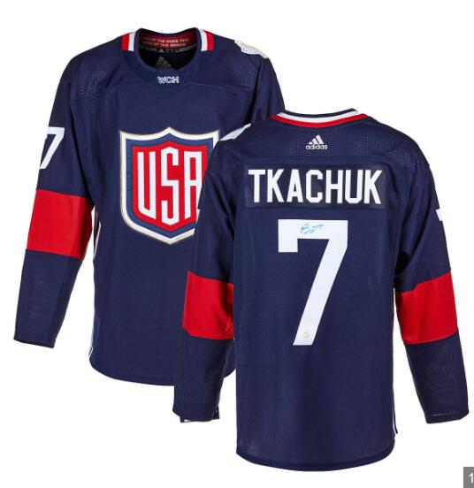 Brady Tkachuk Team USA Hockey Autographed Adidas Jersey