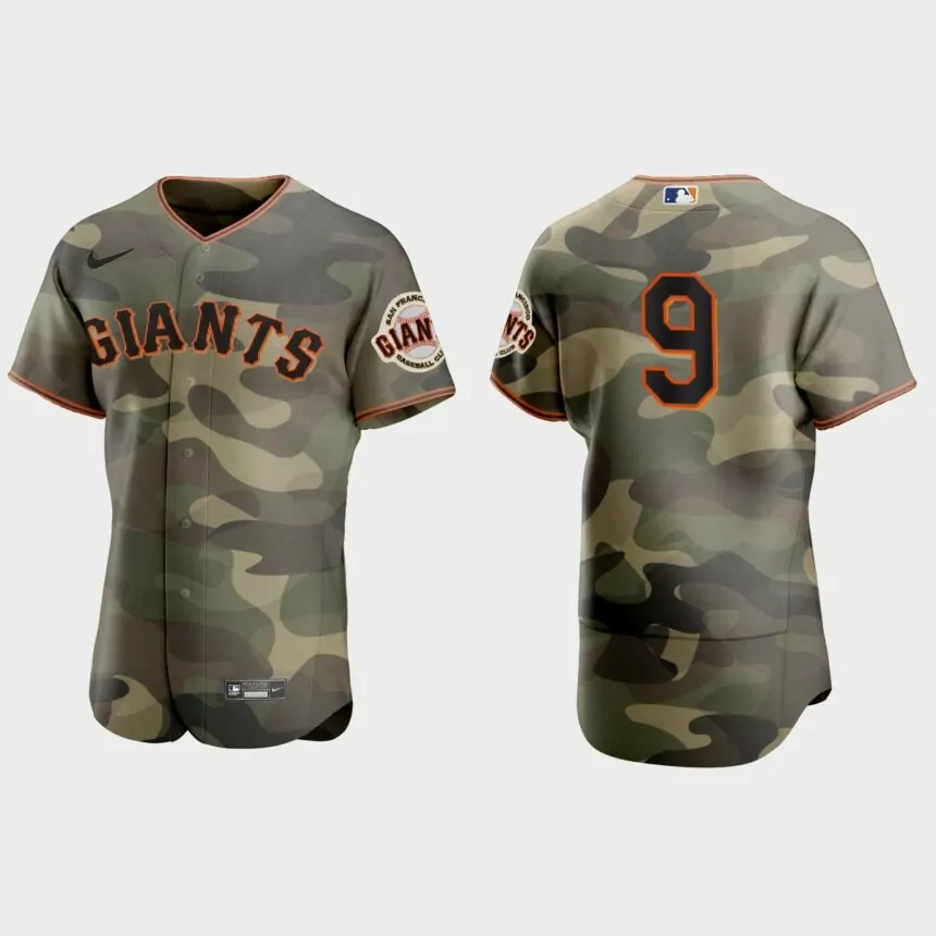 Brandon Belt San Francisco Giants 2021 National Armed Forces Day Authentic Jersey – Camo