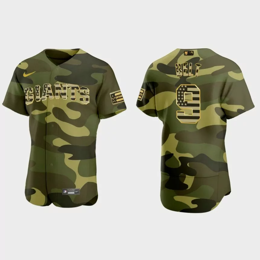 Brandon Belt San Francisco Giants 2022 Armed Forces Day Jersey – Camo