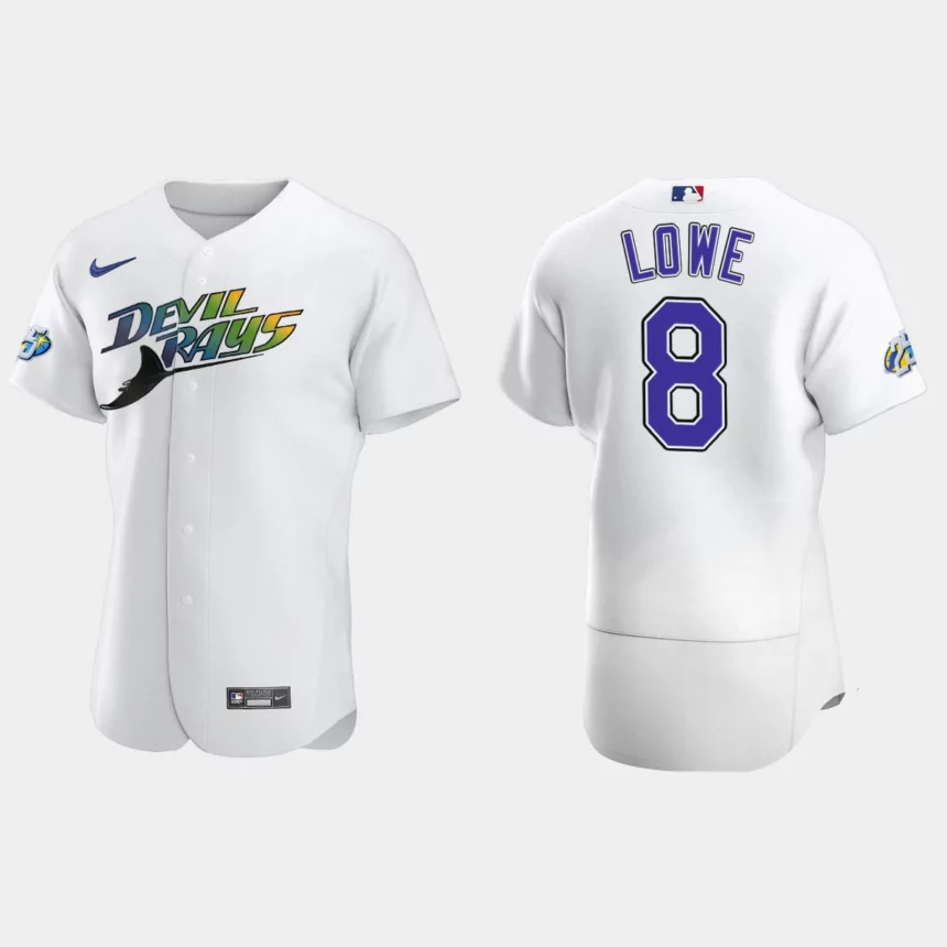 Brandon Lowe Tampa Bay Rays 25th Anniversary Authentic Jersey – White