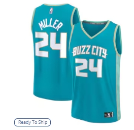 Brandon Miller Charlotte Hornets Fanatics Fast Break Jersey - Teal - City Edition