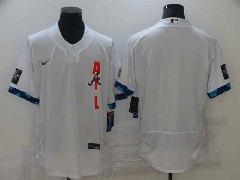 Braves Blank White Nike 2021 MLB All-Star Flexbase Jersey