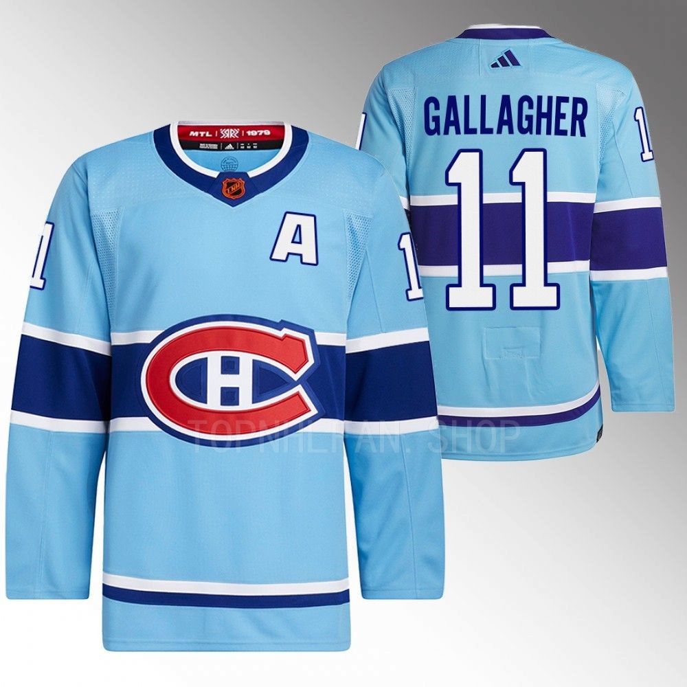 Brendan Gallagher 2022 Montreal Canadiens Blue Reverse Retro 2.0 Authentic Primegreen Jersey